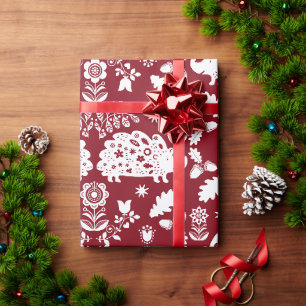 Igel Folk Art Geschenkpapier