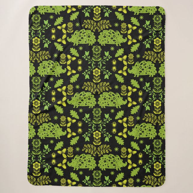 Igel Folk Art Sherpadecke (Vorderseite)