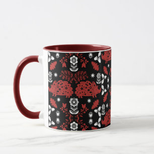 Igel Folk Art Tasse
