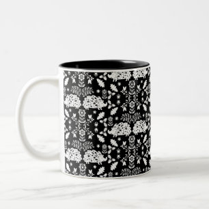 Igel Folk Art Zweifarbige Tasse