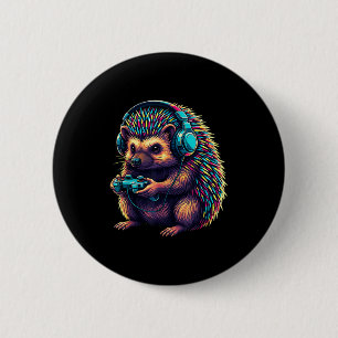 Igel-Gaming-Tier-Videospiele Lustiger Igel  Button