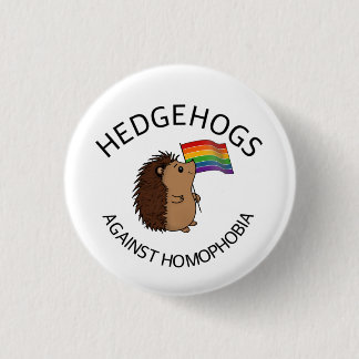 Igel gegen Homophobieknopf Button
