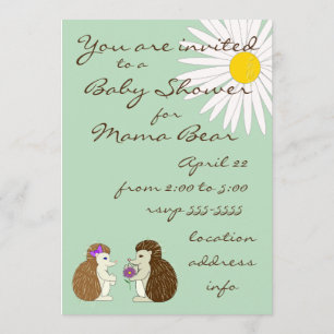 Igel Gender Reveal Baby Shower Einladung