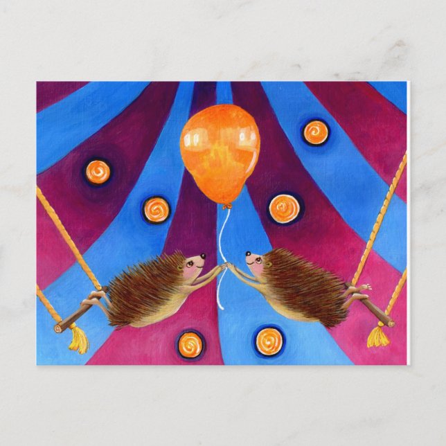 Igel Glück Postkarte (Vorderseite)