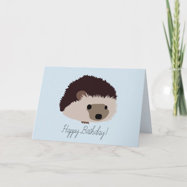 Igel Happy Birthday Card Karte (Vorderseite)