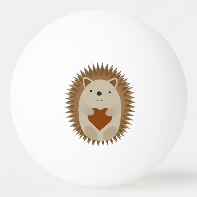 Igel Heart Tischtennisball (Vorderseite)