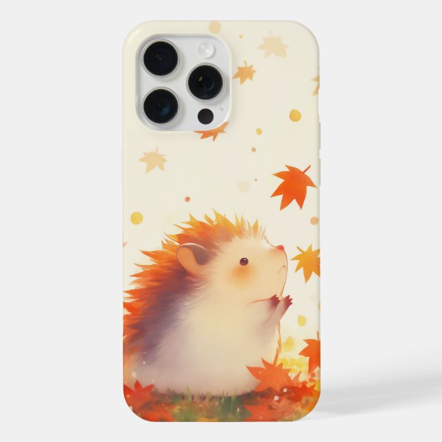 Igel Herbstspaß iPhone 15 Pro Max Hülle (Rückseite)