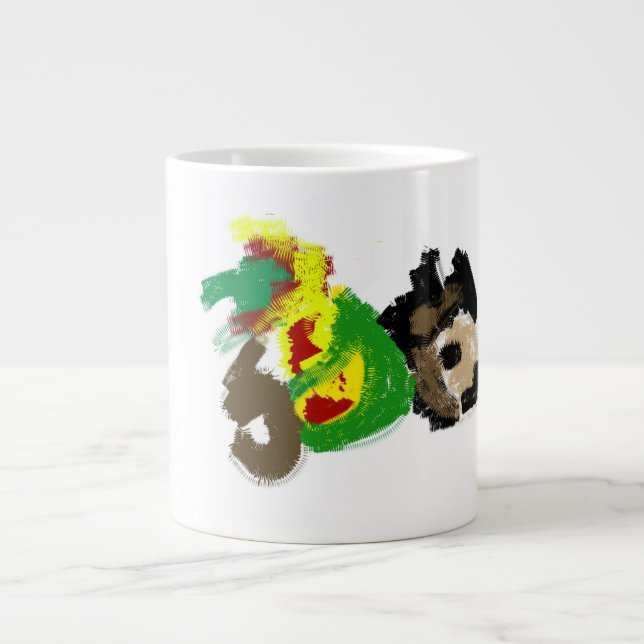 Igel Herbstspiel schön Jumbo-Tasse (Vorderseite)