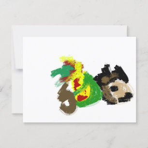 Igel Herbstspiel schön Postkarte