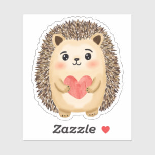Igel Herzfarbe Aufkleber