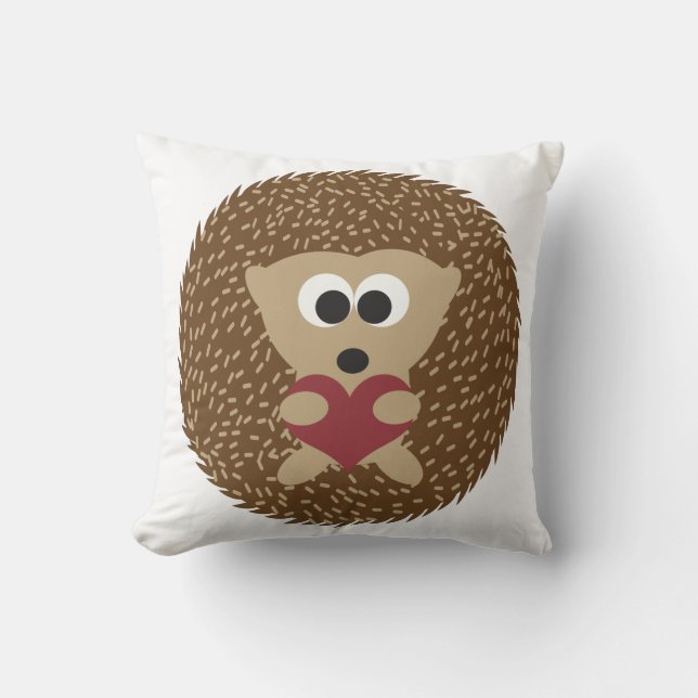 Igel Herzumarmung Kissen (Vorderseite)