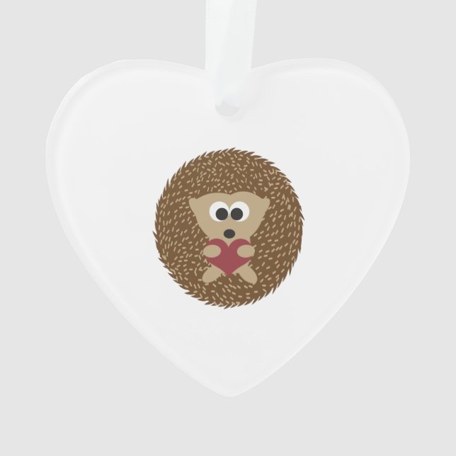Igel Herzumarmung Ornament (Rückseite)