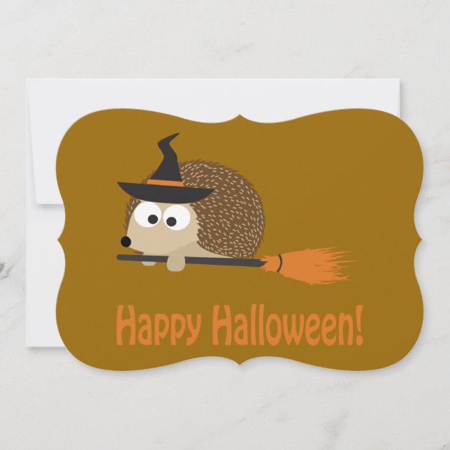 Igel Hexenmeister Halloween-Party Einladung (Vorderseite)