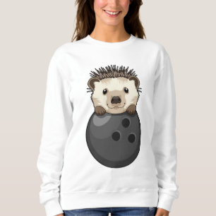 Igel im Bowling mit Bowlingball Sweatshirt