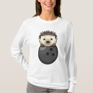Igel im Bowling mit Bowlingball T-Shirt