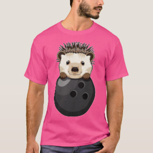 Igel im Bowling mit Bowlingball T-Shirt