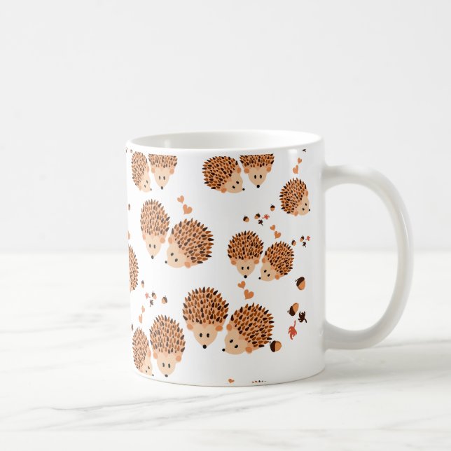 Igel im Herbst Kaffeetasse (Rechts)