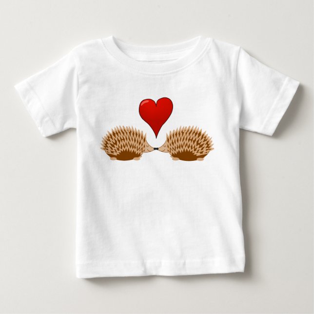 Igel in der Liebe Baby T-shirt (Vorderseite)