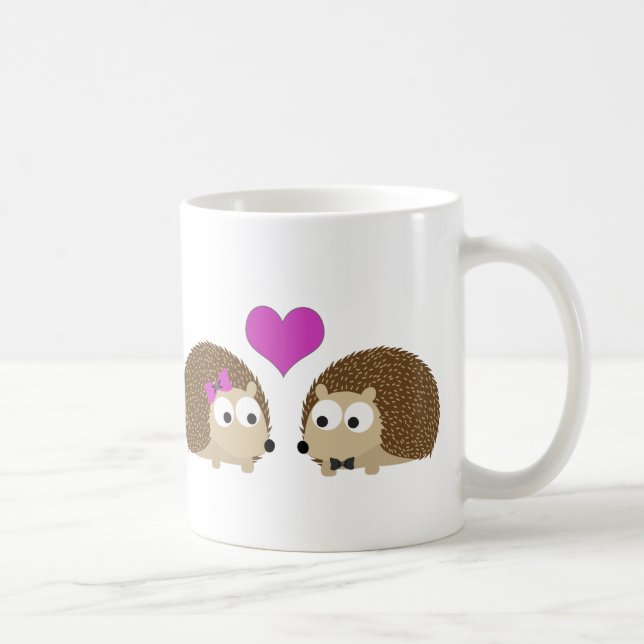 Igel in der Liebe Kaffeetasse (Rechts)