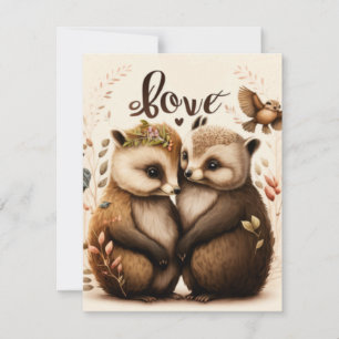 Igel in der Liebe RSVP Karte