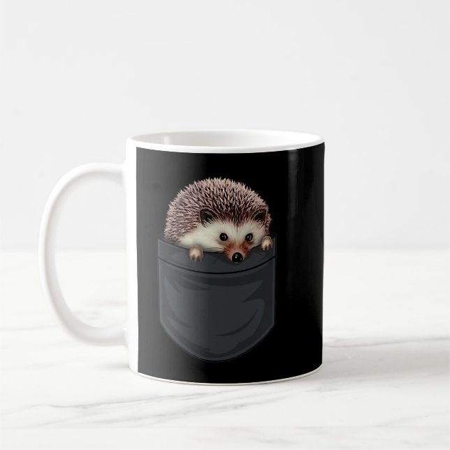 Igel in der Tasche Funny Igel Liebhaber Geschenke Kaffeetasse (Links)