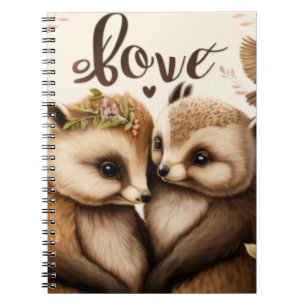 Igel in Liebe-Poster Notizblock