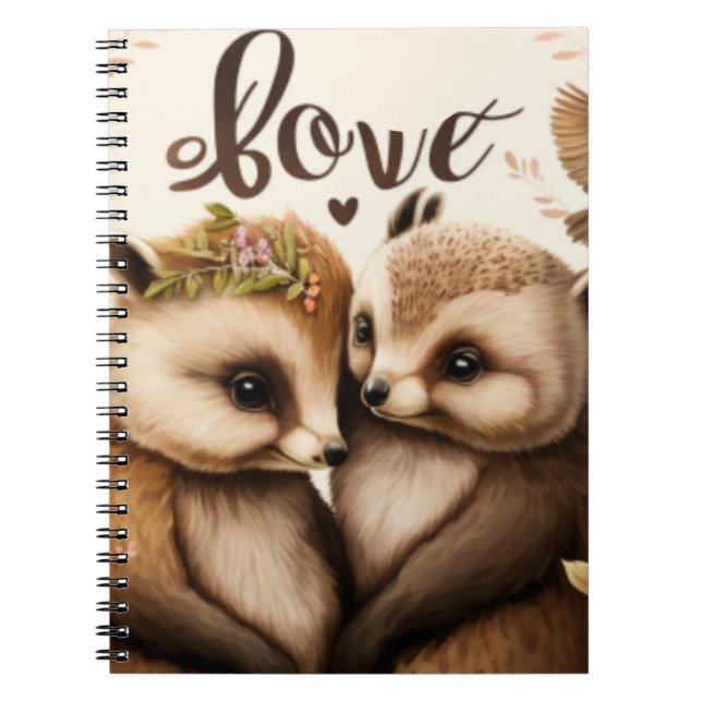 Igel in Liebe-Poster Notizblock (Vorderseite)