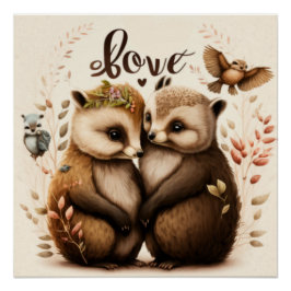 Igel in Liebe-Poster Poster