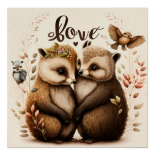 Igel in Liebe-Poster Poster