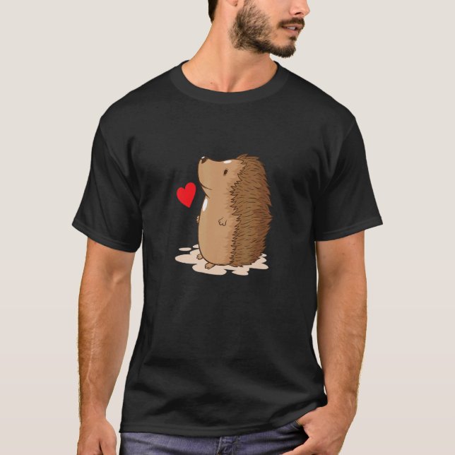 Igel in Liebe T-Shirt (Vorderseite)