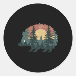 Igel Jagd Outdoor Camping Wald Männer Runder Aufkleber