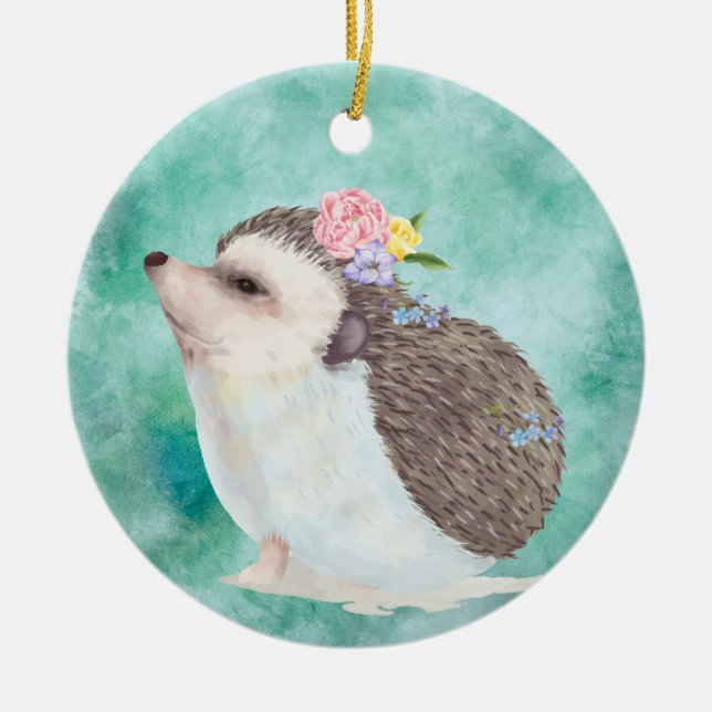 Igel Keramik Ornament (Vorne)