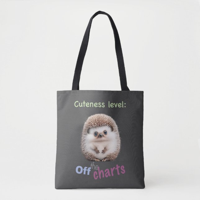 Igel Kutness Level Niedlich Adventure Funny Zitat Tasche (Vorderseite)