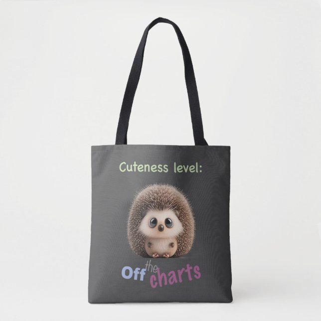Igel Kutness Level Niedlich Adventure Funny Zitat Tasche (Vorderseite)