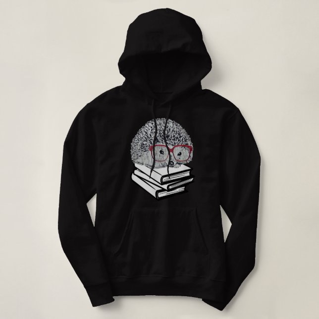 Igel Liebe Books Glasses Lover Nerd Geschenke für  Hoodie (Design vorne)