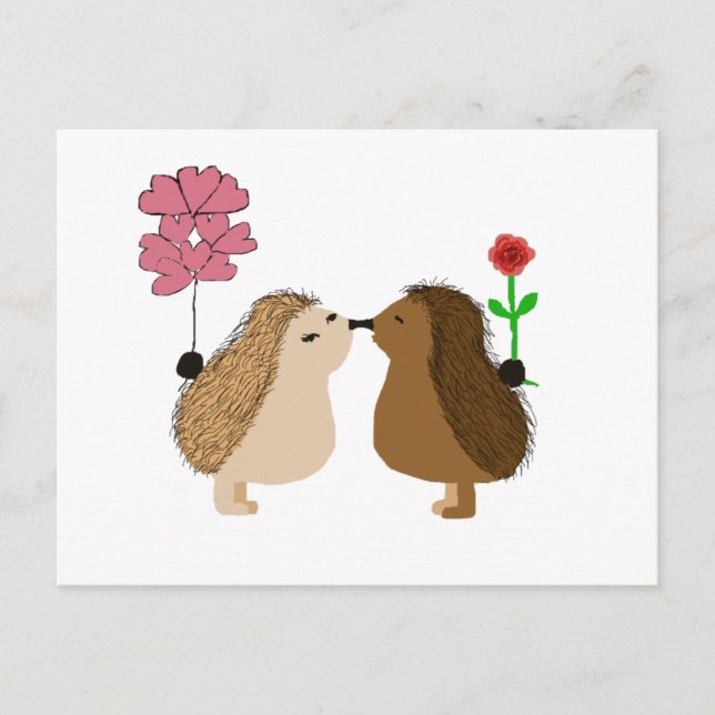 Igel Liebe Postkarte (Vorderseite)