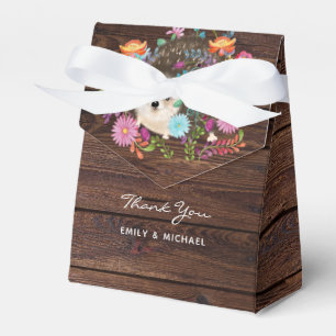 Igel-Lieblingsbox aus Holz Rustikales Holz Geschenkschachtel