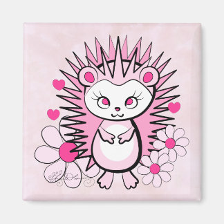 Igel Mädchenhaft Süß Rosa Magnet