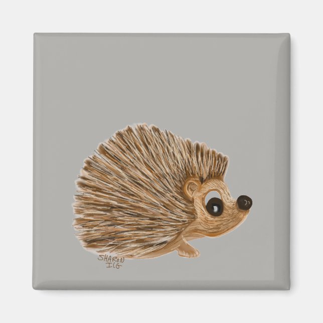 Igel Magnet, braun niedlich machen eigene Puppe Magnet (Vorne)