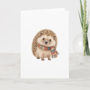 Igel mit einem winzigen Schal Karte