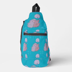 Igel mit Löwenzahn   Niedliche Volkskunst Natur Crossbody Bag