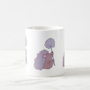 Igel mit Löwenzahn Niedliche Volkskunst Natur Kaffeetasse