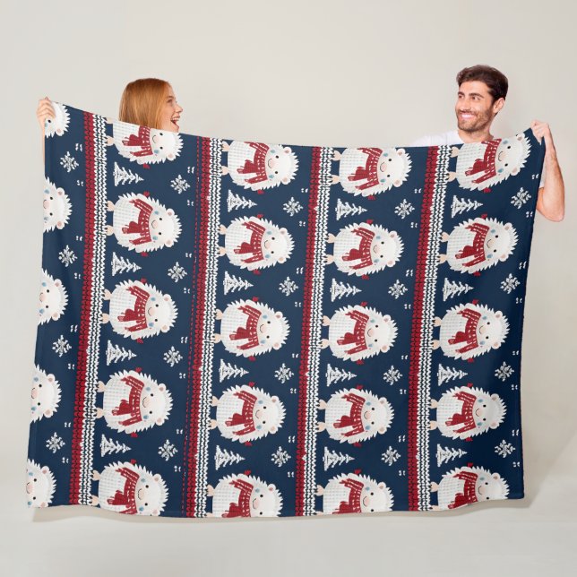 Igel mit Schals Flanelldecke Fleecedecke (Beispiel)