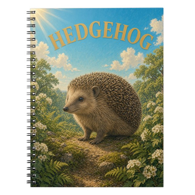 Igel Moosiger Wald Wasserfarbe GeoSaga Notizblock (Vorderseite)