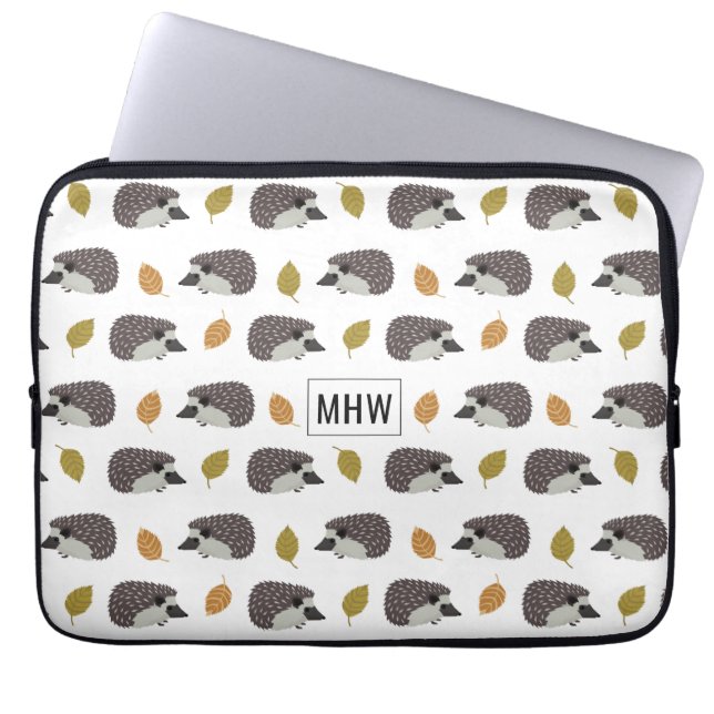 Igel Muster individuelle Notebook-Ärmel für Monogr Laptopschutzhülle (Vorderseite)