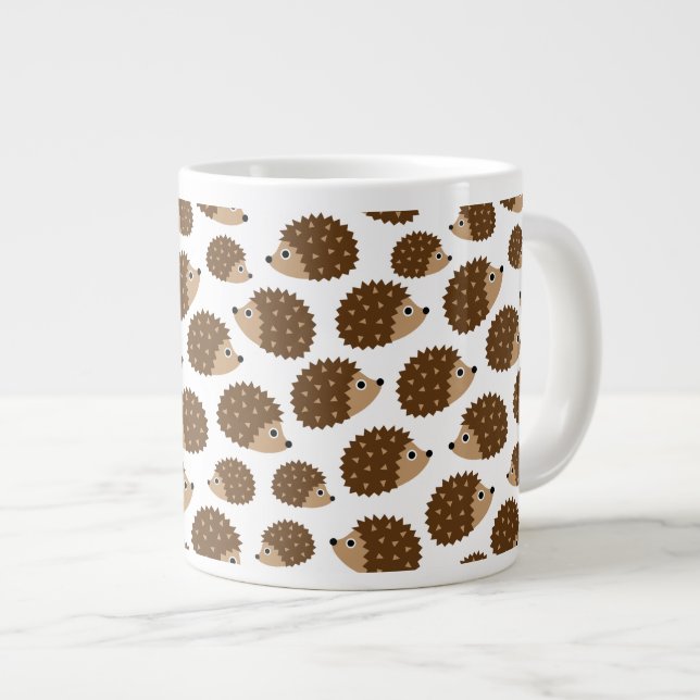 Igel nahtlos (ver.6) Jumbo-Tasse (Vorderseite Rechts)