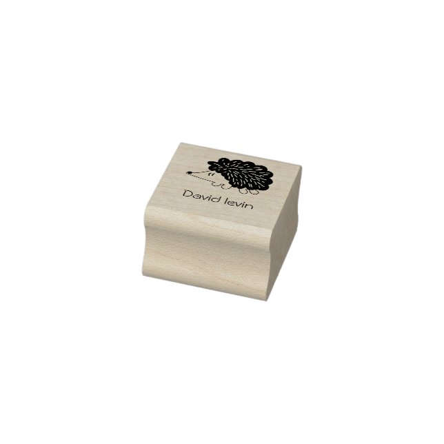 Igel niedliche kawaii individuelle Name Holz Art B Gummistempel (Stempel)