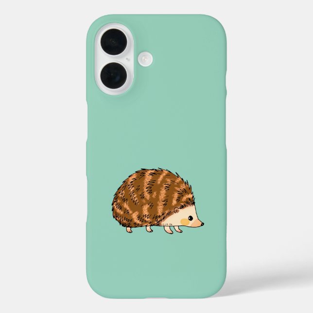 Igel niedlicher Cartoon iPhone 16 Hülle (Rückseite)