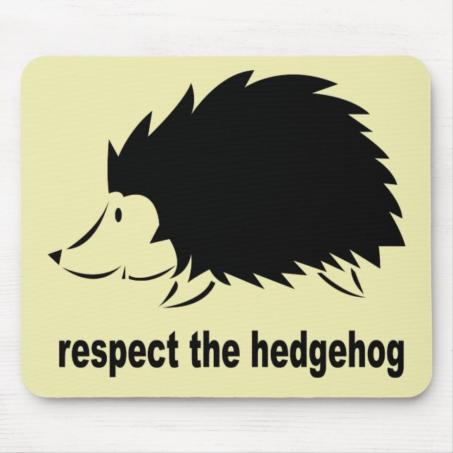 Igel - Respektiere den Igel Mousepad (Vorne)