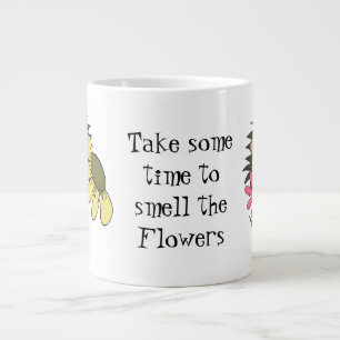 Igel riecht die Blume Jumbo-Tasse